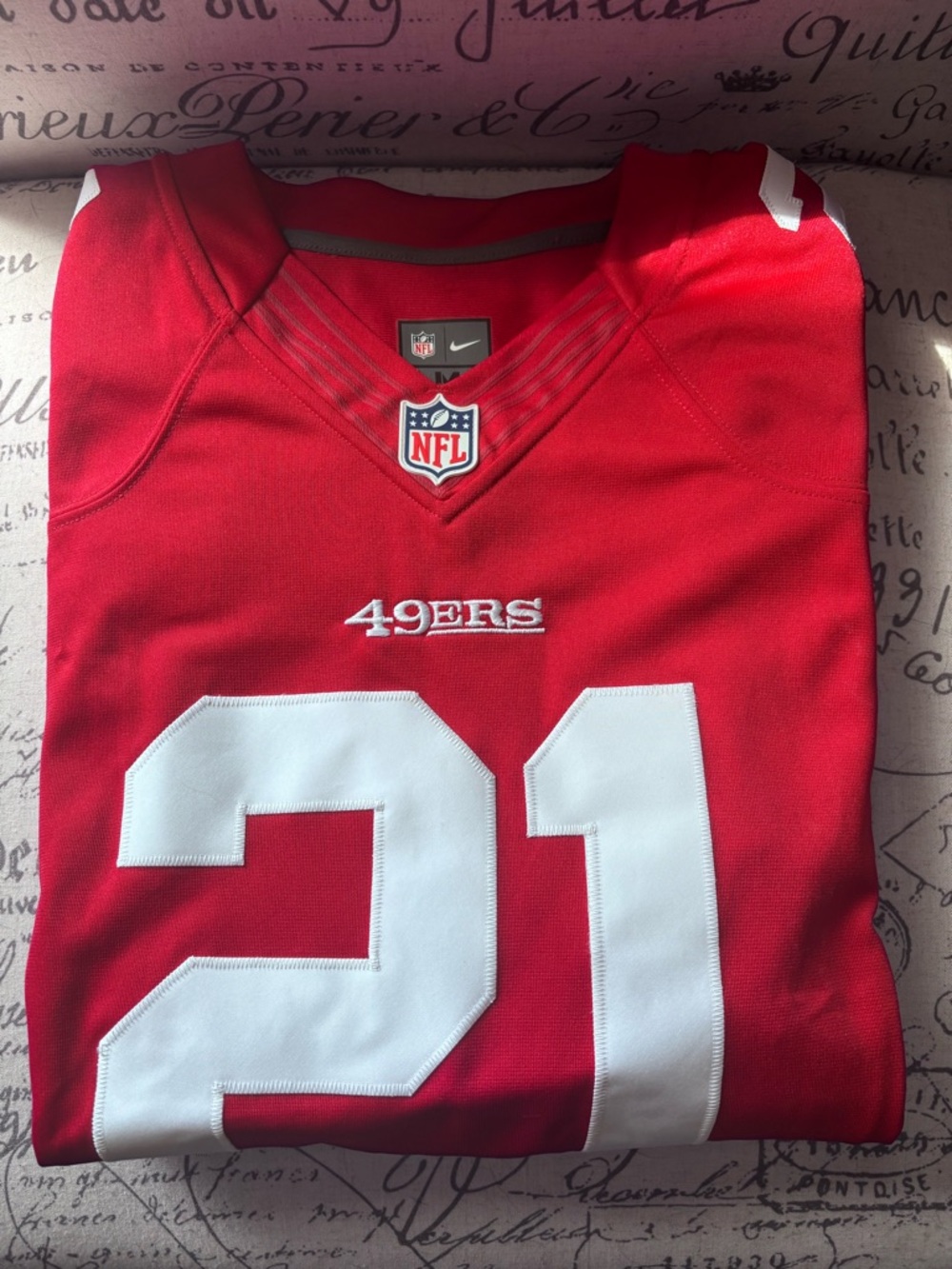 Nike Red & White San Francisco 49ers #21 GORE Football Jersey